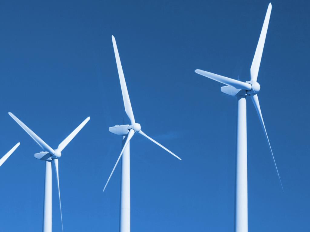 Decoration - Abstract photo of wind turbines.