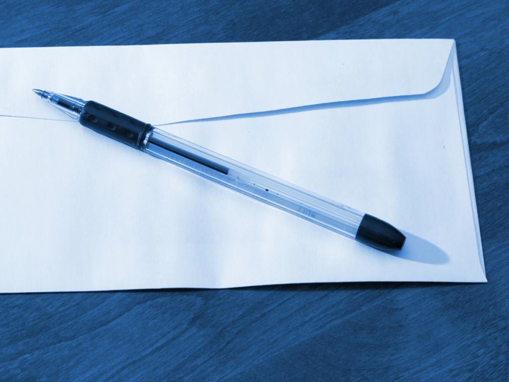 Decoration - Abstract photo of pen and envelope.